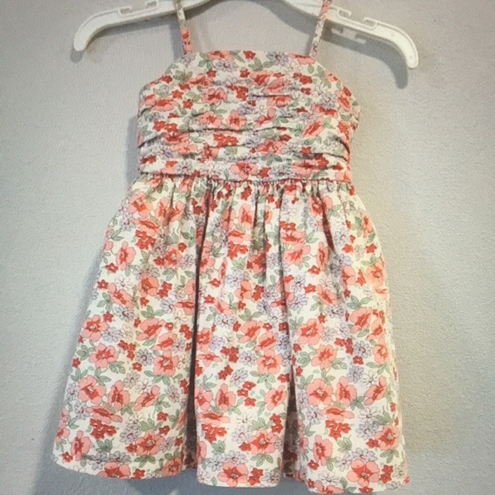Floral Kids Dress - Pink and Green